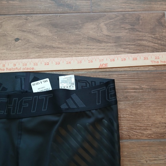 Adidas Techfit Compression Tights  2XL XXL Black Training Leggings HS9812 - Picture 4 of 9